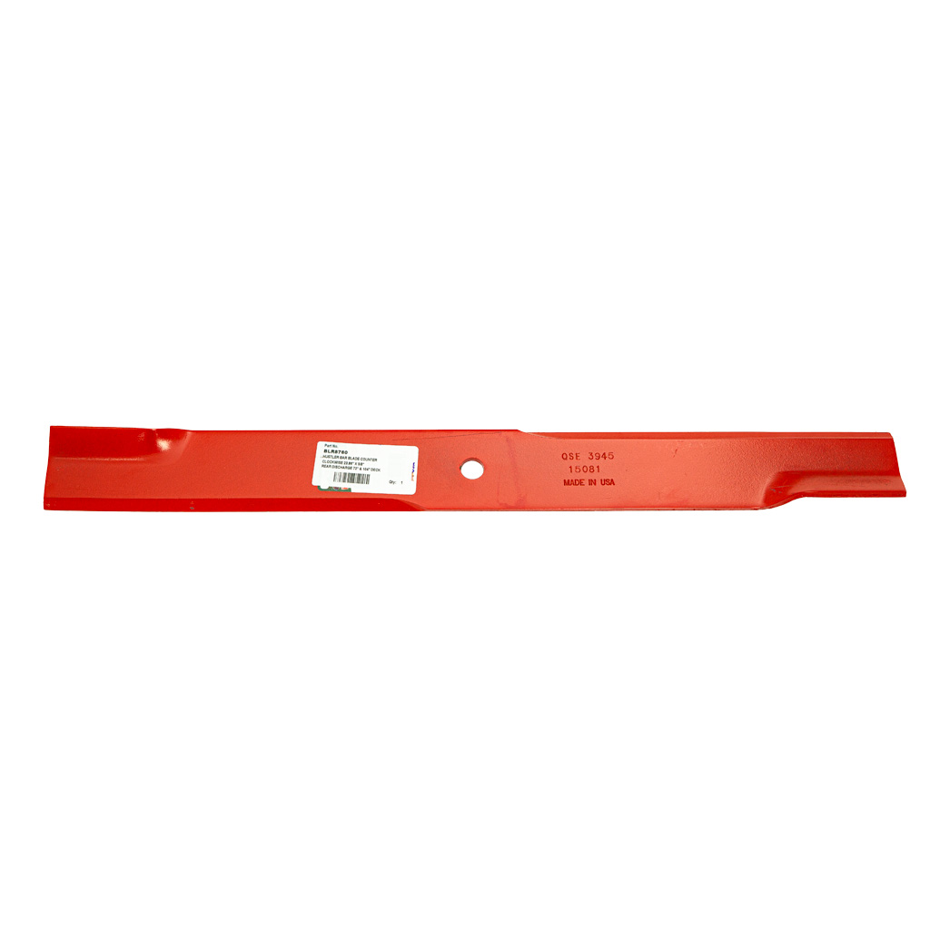 Hustler 72″ Cut Rear Discharge Low Lift Bar Blade – Counter Clockwise Rotation Non-Genuine Low lift, flat blade, counter clockwise rotation.