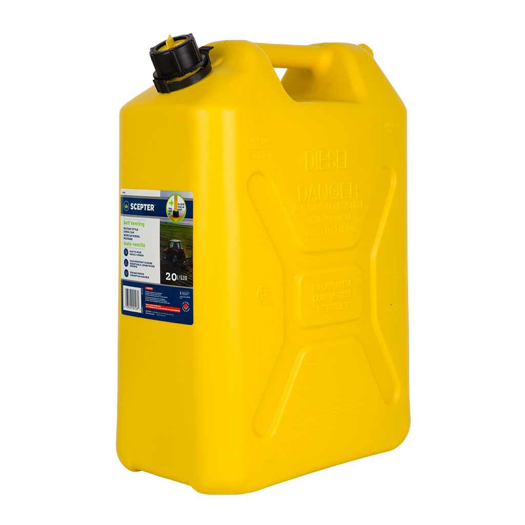 Scepter 20 Litre Plastic Can (Yellow)