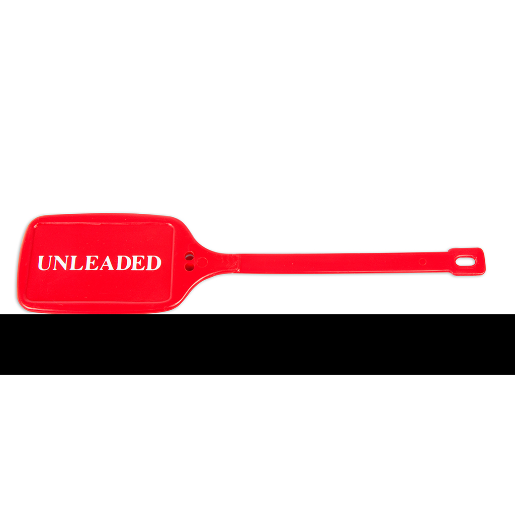 Universal Fuel Identification Tags – Unleaded, Red Plastic (10 Pack)