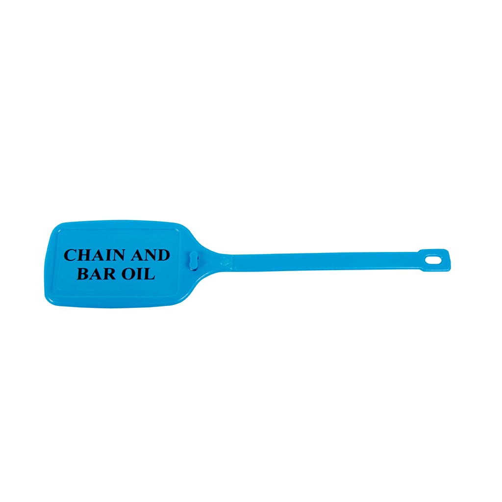 Universal Identification Tags – Chain & Bar Oil, Blue Plastic (10 Pack) Universal Identification Tags – Chain & Bar Oil, Blue Plastic (10 Pack)