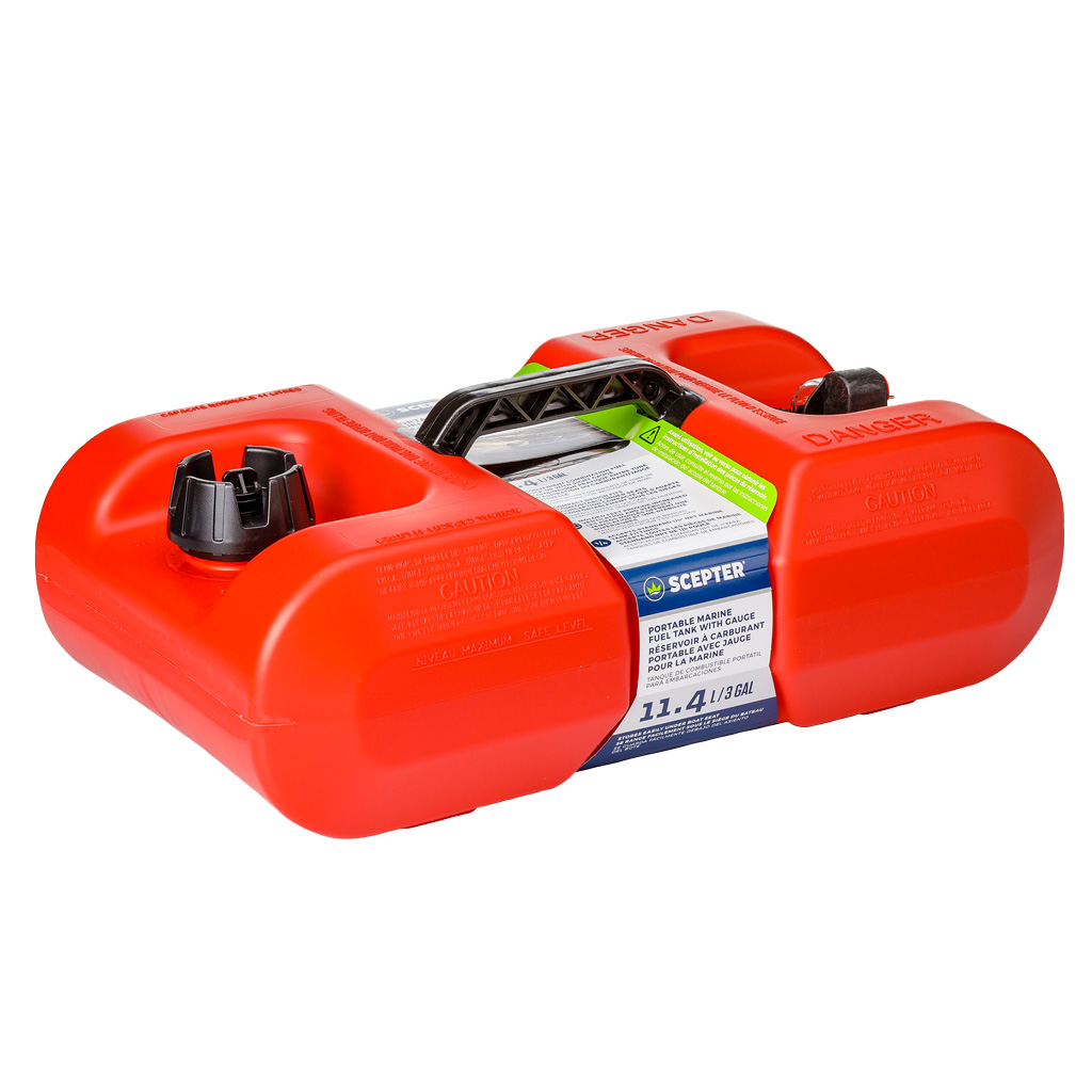 Scepter Marine 11.4 Litre Low Profile Underseat Portable Plastic Fuel Tank