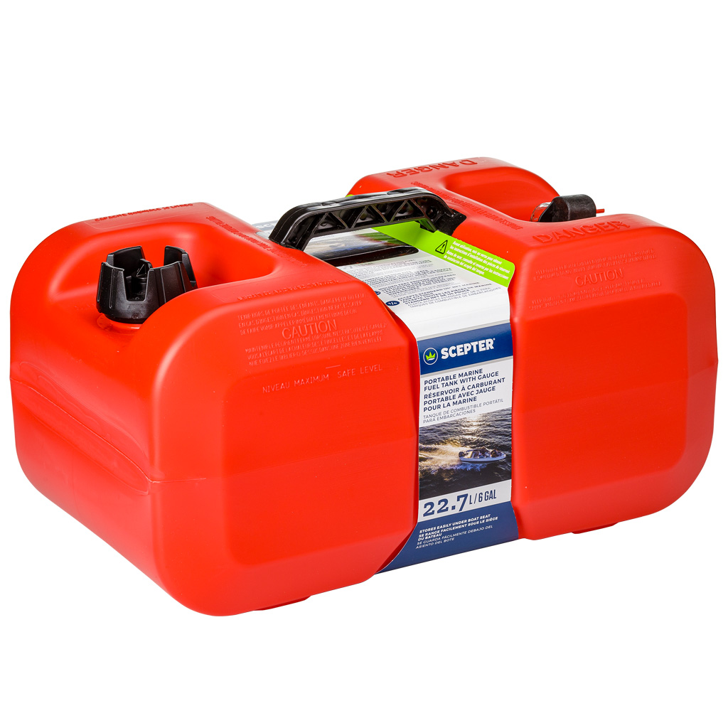 Scepter Marine 22.7 Litre Low Profile Underseat Portable Plastic Fuel Tank