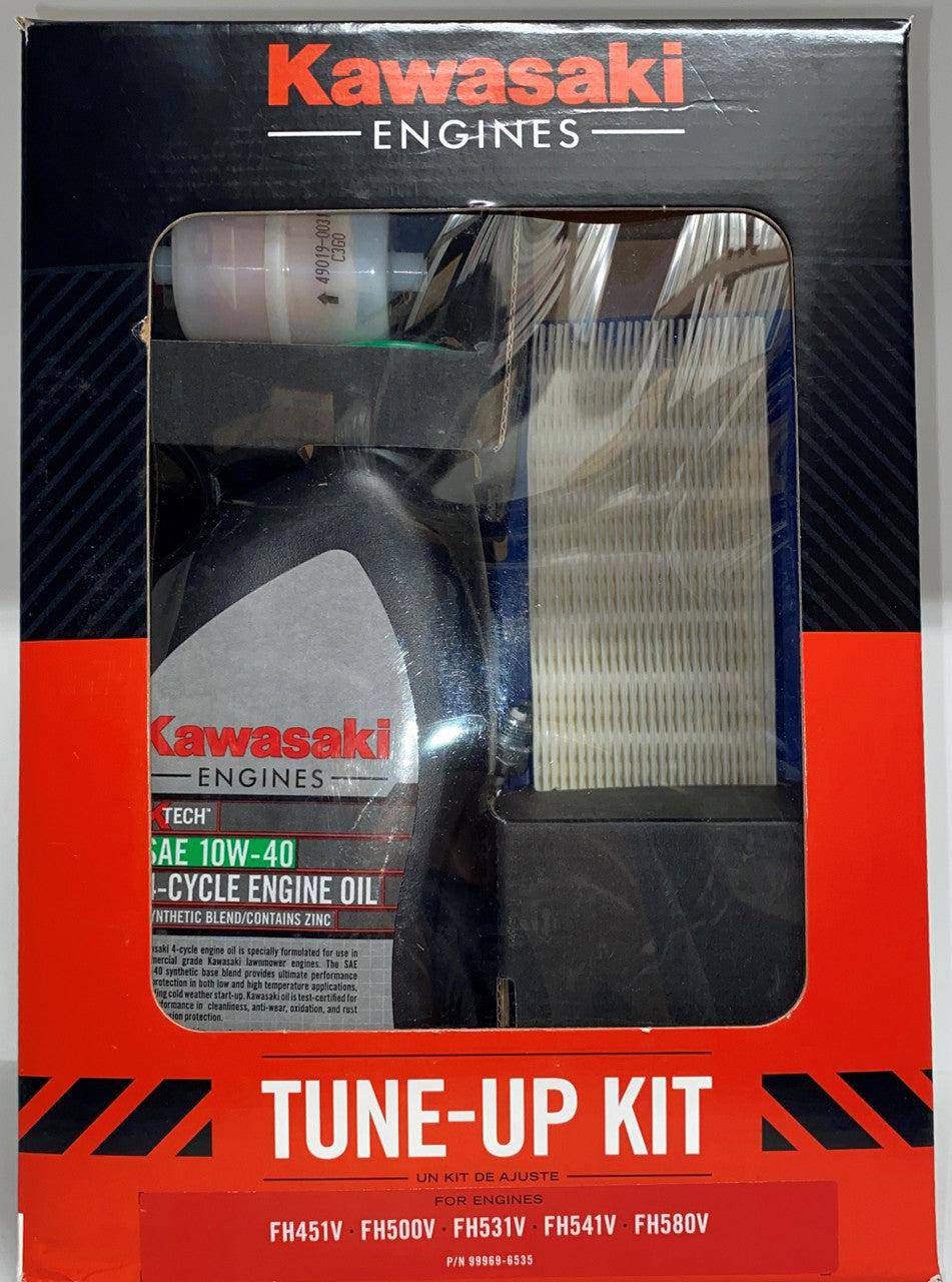 Kawasaki FH451V, FH500V, FH531V, FH541V, FH580V Premium Quality Engine Service Kit With 10W40 Engine Oil And Standard Duty Air Filters Genuine