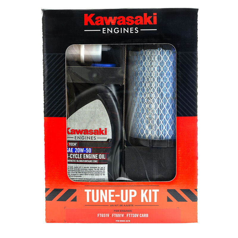 Kawasaki Premium Quality FT651V, FT691V, FT730V CARB Engine Service Kit With SAE-20W-50 K-Tech Engine Oil Genuine