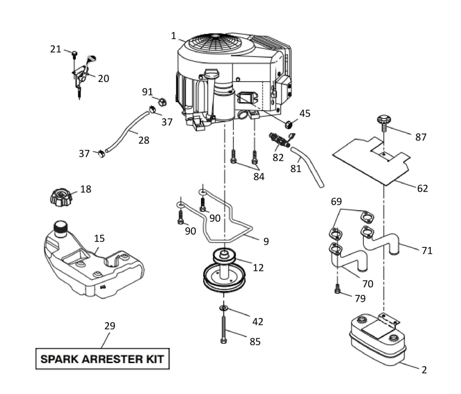 Engine (44N677 B&S) diagram